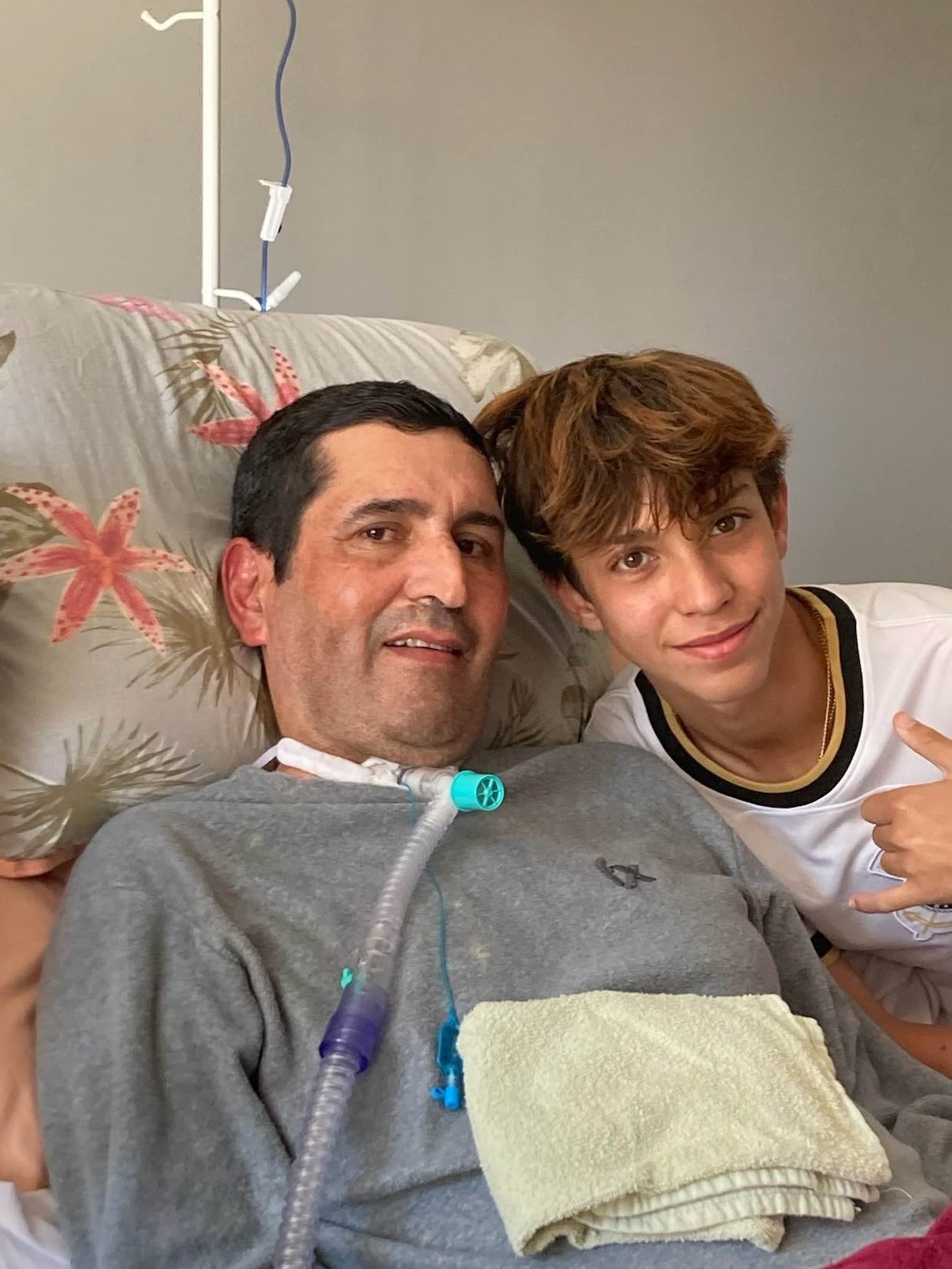 Felipe with his uncle